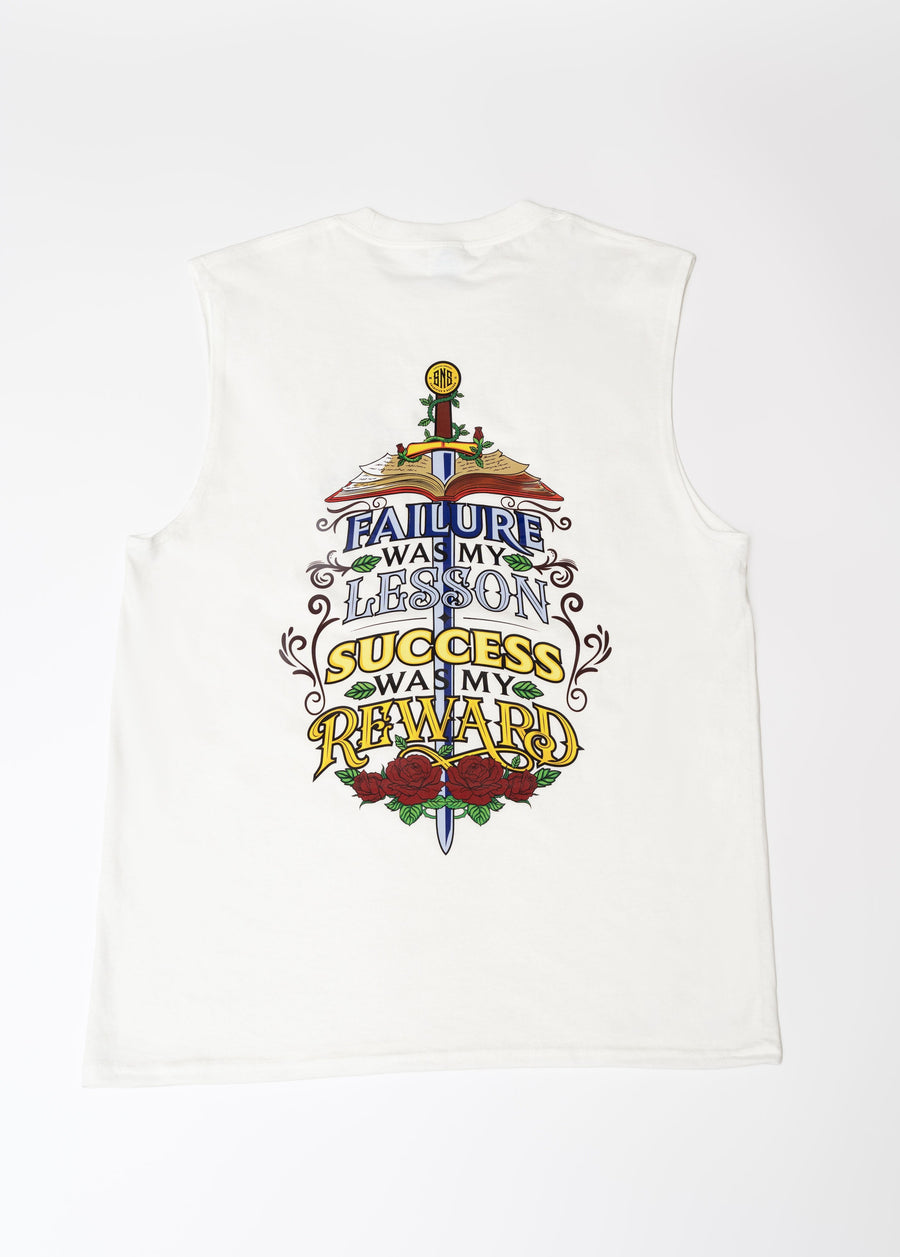 Lesson to Reward Sleeveless Tee- Pre-Order Now